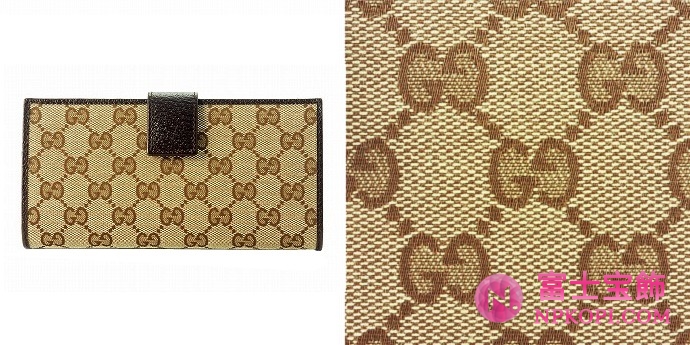 GUCCI/グッチ -METAL BAR定番キャンバスGG柄Gマーク刻印プレート付きWホック長財布 112715 F40IR 9643 